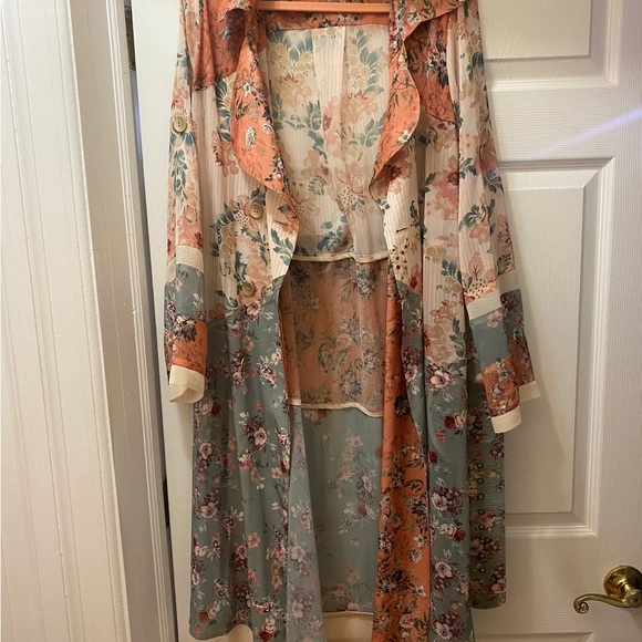 We Are Kindred Free People Destination Unknown Helene Patchwork Kimono Coat 6 - Picture 3 of 6